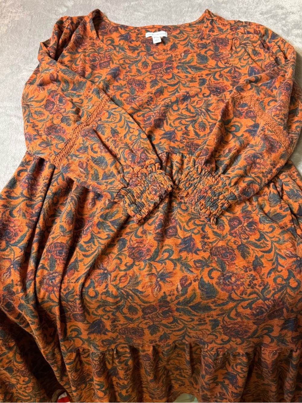 Denim & Co Canyon Retreat 1X Tiered Dress